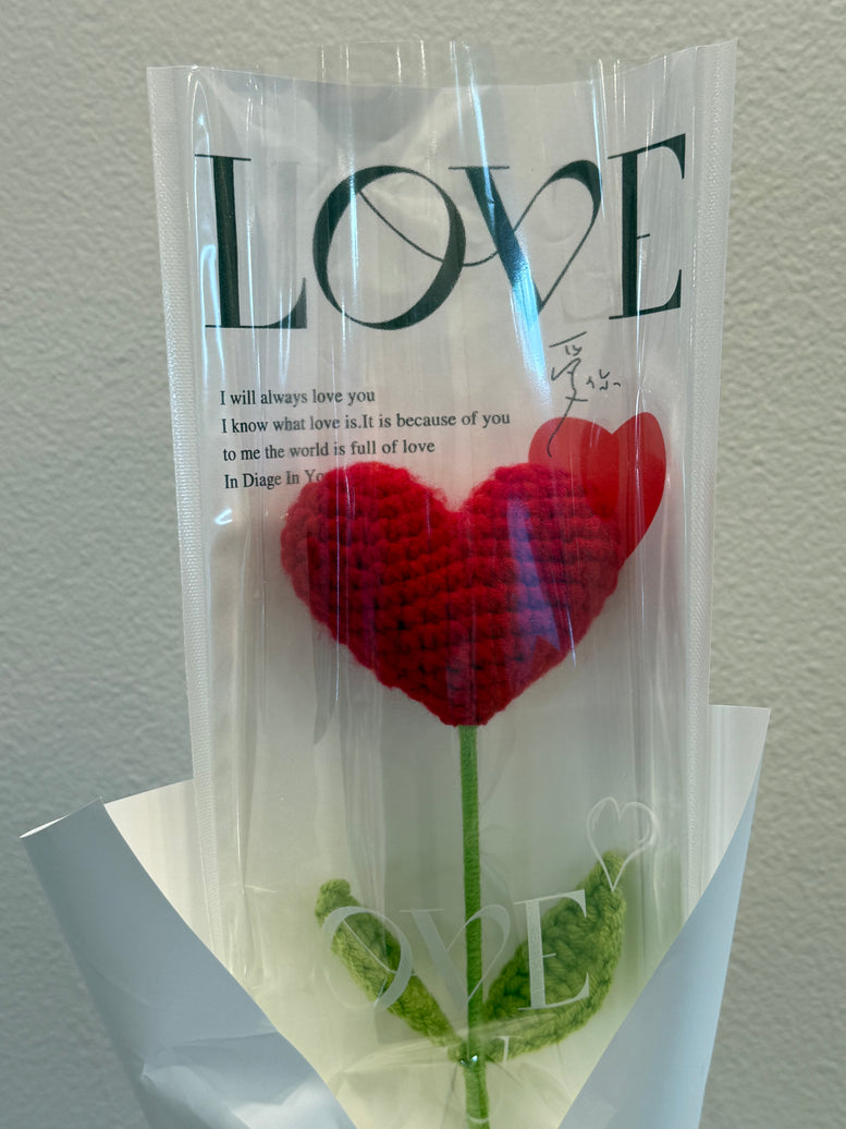 Red heart crochet