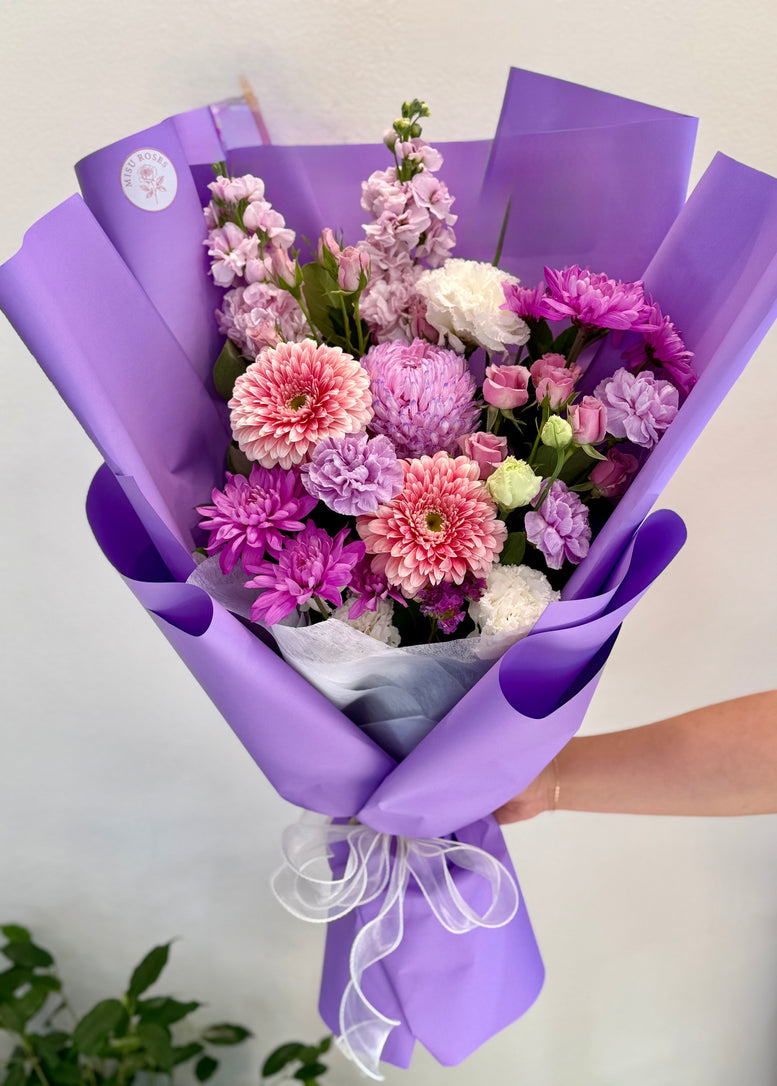 Violet pandora bouquet