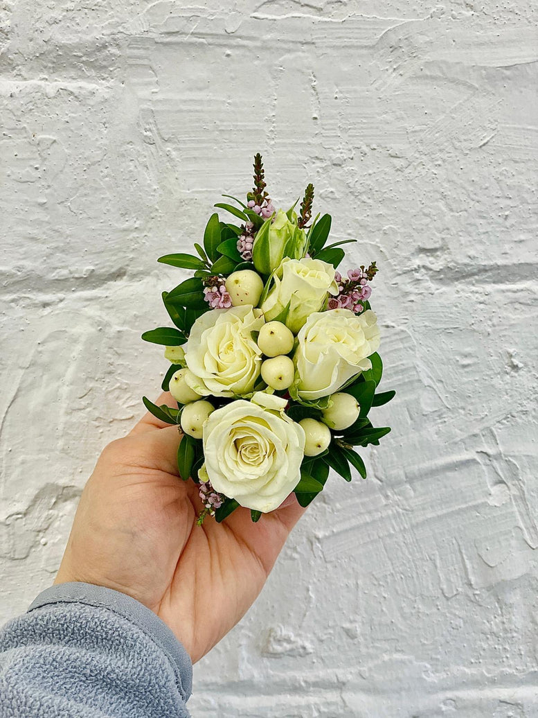 Buttonhole Mixed White Flowers