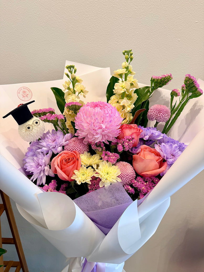 Pom Pom Graduation Spring Bouquet