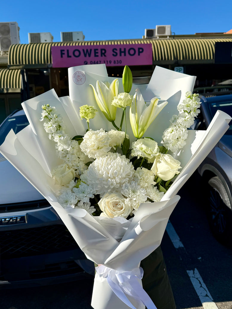 White swan bouquet