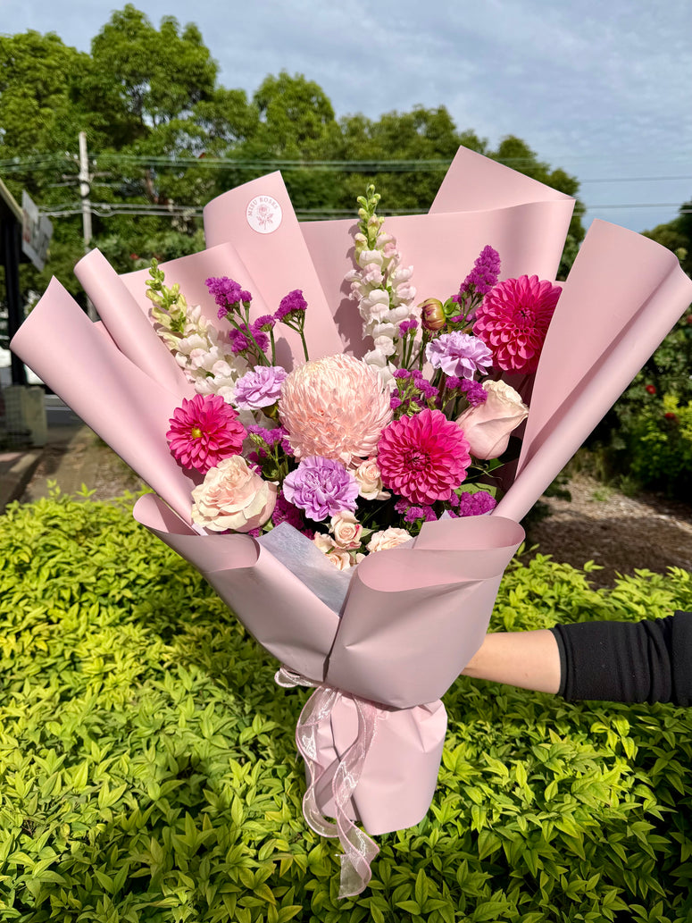 Pink clay bouquet