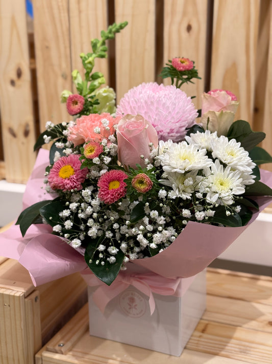 Delicate Paster Pink Standard Flower Box