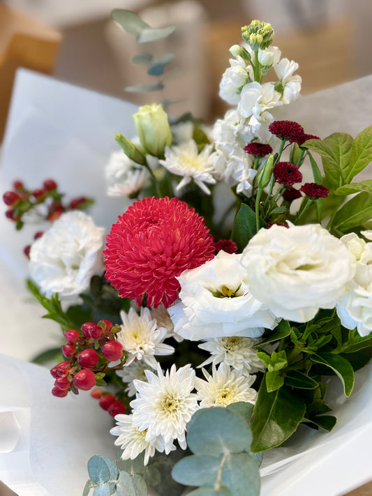 Scarlet and White Standard Bouquet